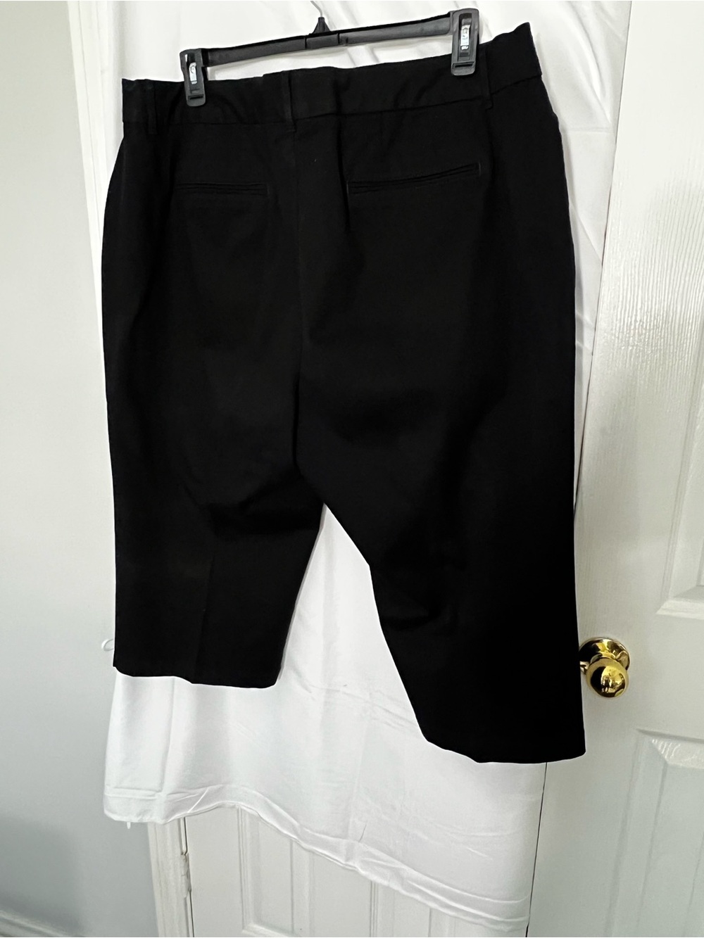 JM Collection Black Capri - Modern Straight Capri - Picture 3 of 3